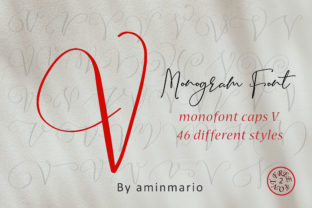Monogram V Monofont Caps V Typeface for Makers